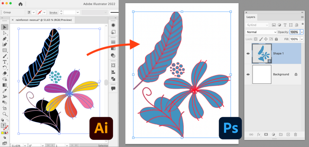 Adobe Illustrator & Photoshop: Cut and Paste to Save Time | Sketch Design Repeat