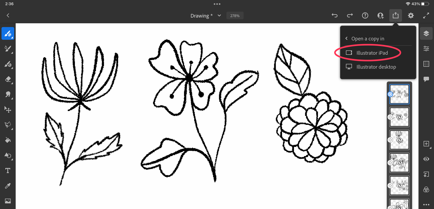 Adobe Fresco vs. Illustrator Vector Drawing on the iPad Sketch