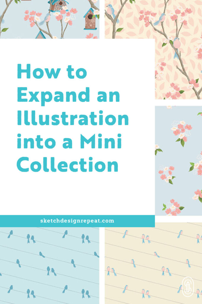 How to Expand an Illustration into a Mini Collection | Sketch Design Repeat